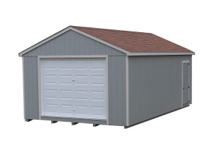 Painted A-roof garage